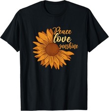Peace Love Sunshine Her Sunflowers Sunflower Lover Cute T-Shirt
