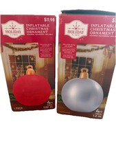 (2) Four Feet Tall Inflatable Ornaments