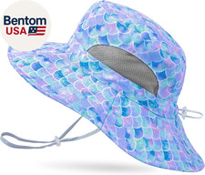 Kids Sun Hat for Girls Mesh Bucket Hat Toddler UV Protection Beach Hat Kids Fold