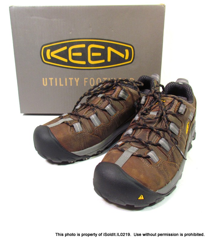 NEW NIB KEEN MENS HIKING SHOES SZ 8.5 D DETROIT LOW 1023289D Brown Leather