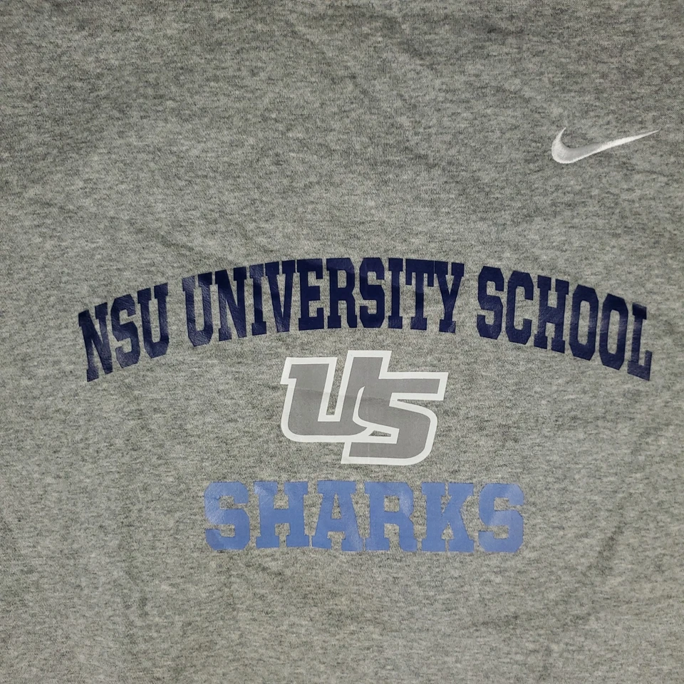 Nike NSU Sharks Suéter Para Hombres Gris Medio Pullover Cuello Redondo Sudadera * Foto 2 de 4