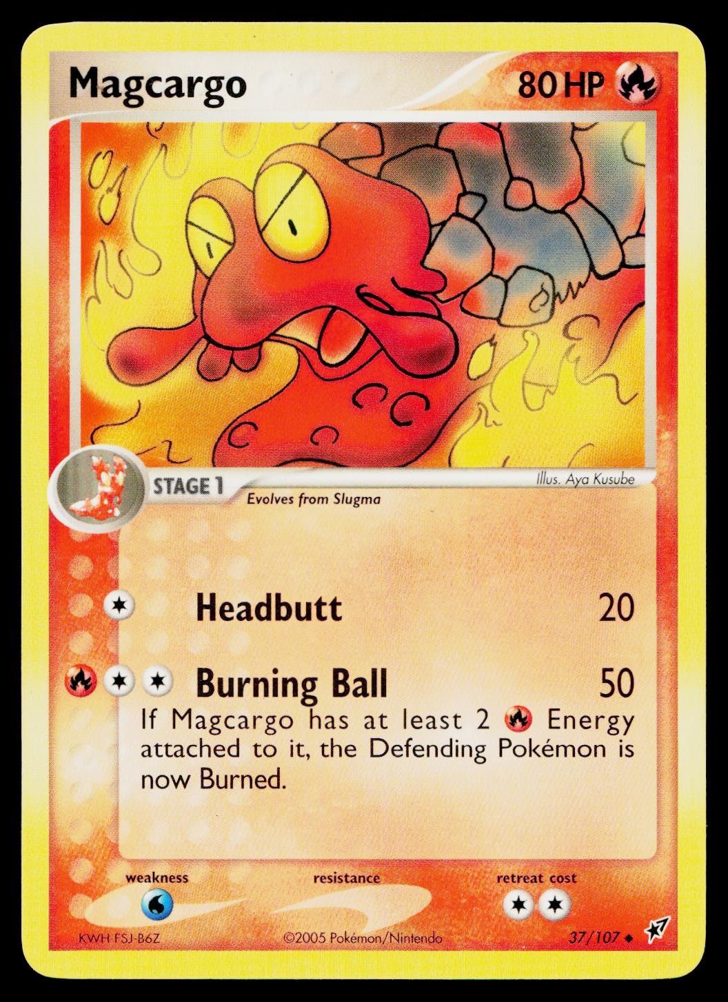 Magcargo 37/107 Uncommon Deoxys Pokemon Lightly Played