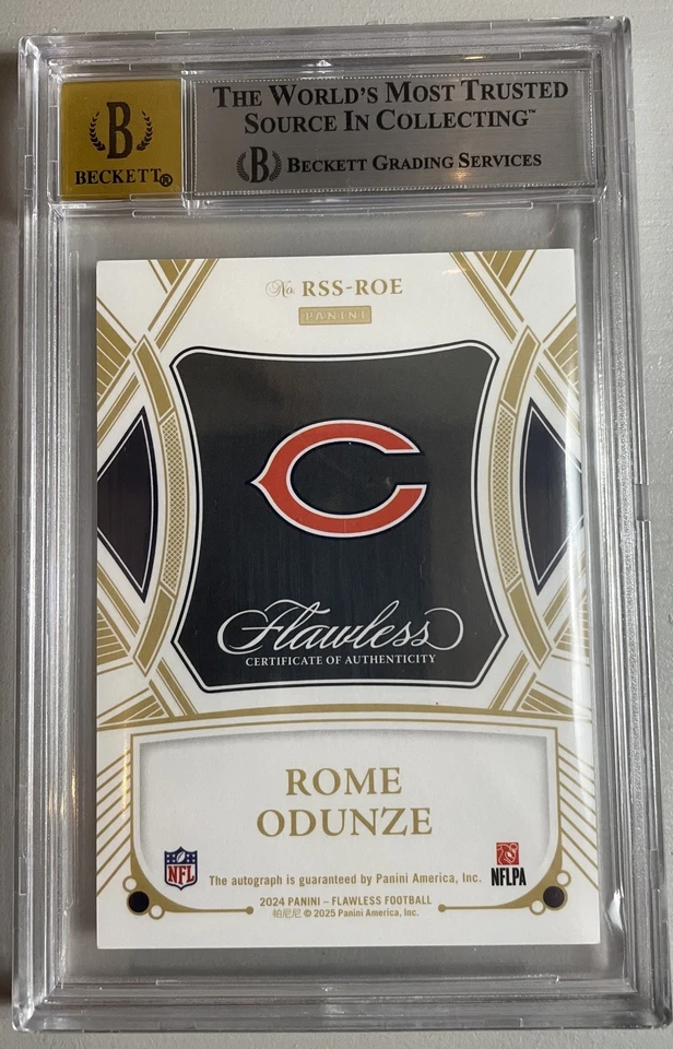 ROME ODUNZE 2024 FLAWLESS ROOKIE SHADOW SIGNATURES RUBY RC AUTO /15 - Image 2 of 2