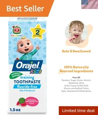 1.5oz CoComelon Fluoride-Free Children’s Toothpaste, Kid-Loved Watermelon Flavor