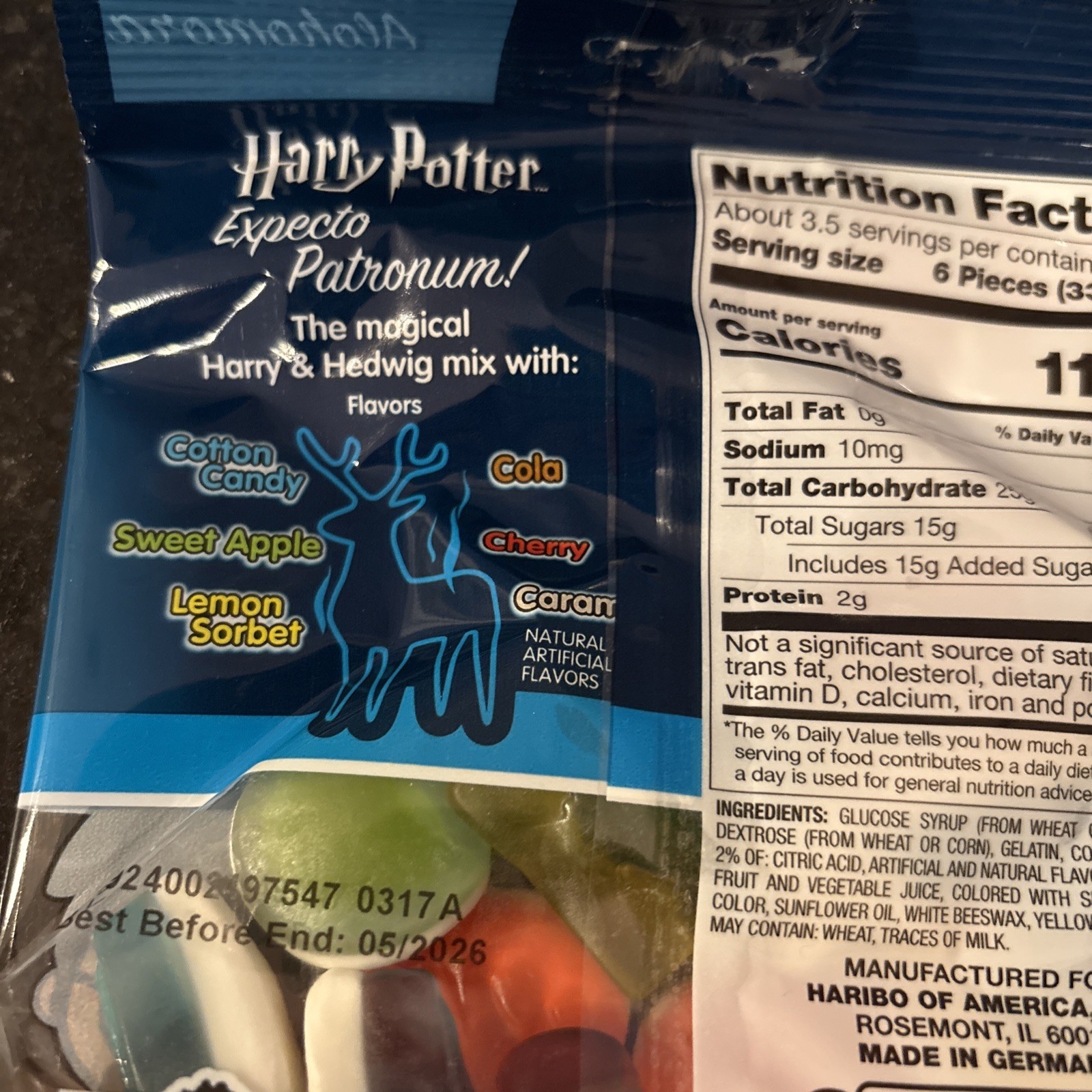 3 Limited Edition HARIBO Harry Potter Gummy candy 4oz Each