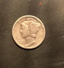 Lot of 10 Murcury 90% Silver Dimes 1942-1945