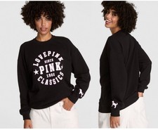 Victoria Secret PINK Ivy Fleece Oversized Crew Sweatshirt Limited Edition L NWT