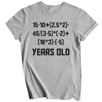 18th Birthday Shirt - 18 Years Old Algebra Equation Math T-Shirt