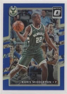 2017-18 Panini Donruss Optic Blue Prizm 43/49 Khris Middleton #84 s3g