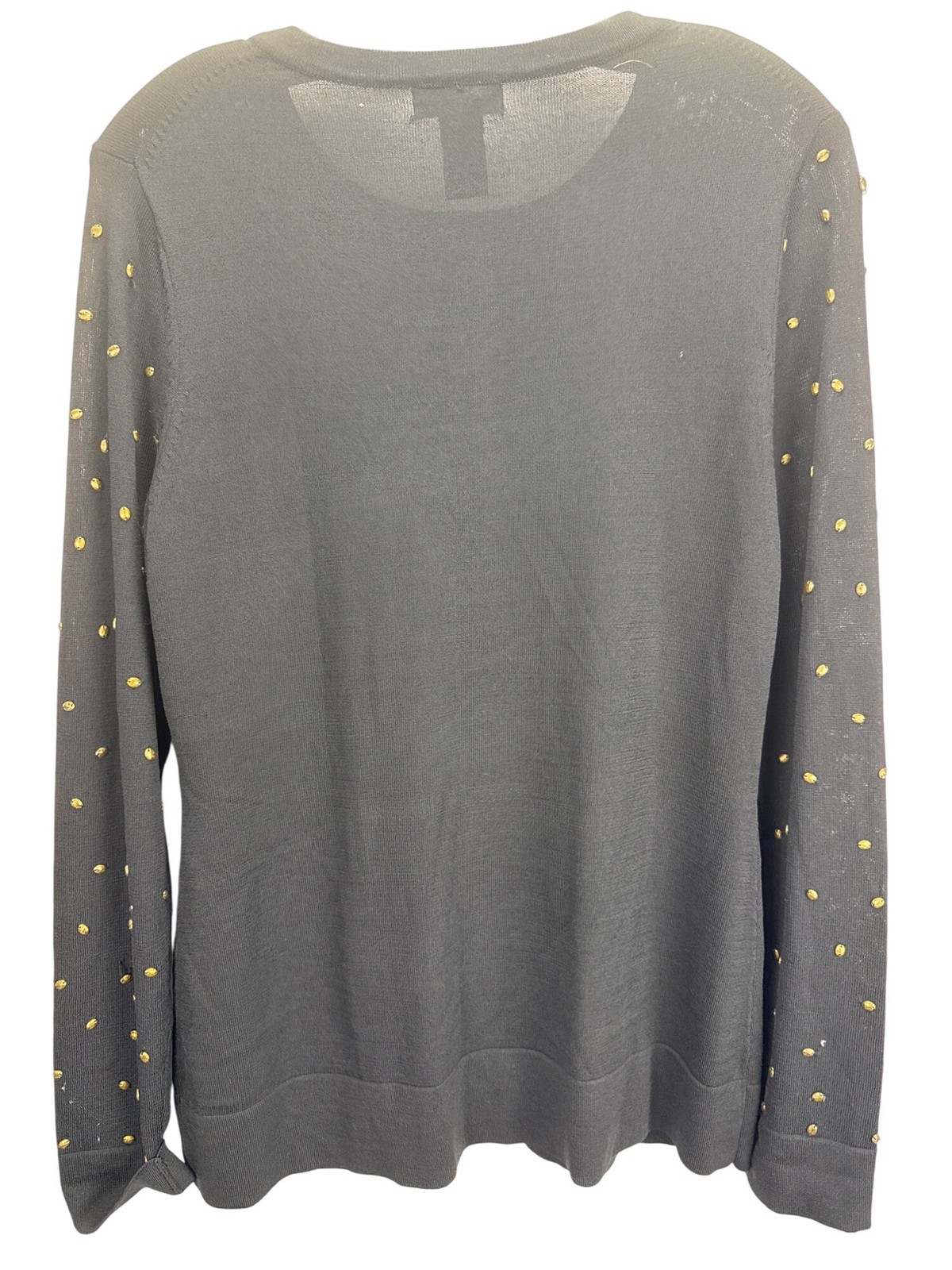 Grace Elements Black Knit Sweater Medium Gold Stu… - image 7