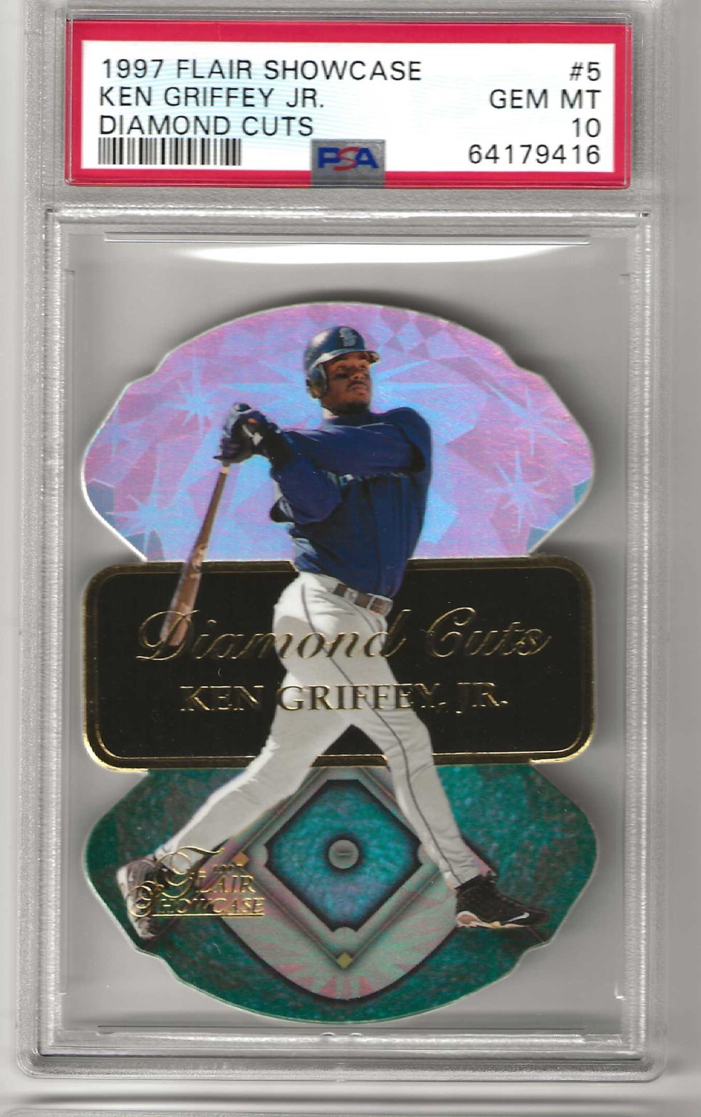 1997 Flair Showcase Diamond Cuts Ken Griffey Jr. #5 PSA 10