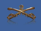 2nd CAVALRY SWORDS SABERS  MILITARY HAT PIN 2nd CAVALRY REGIMENT BADGE