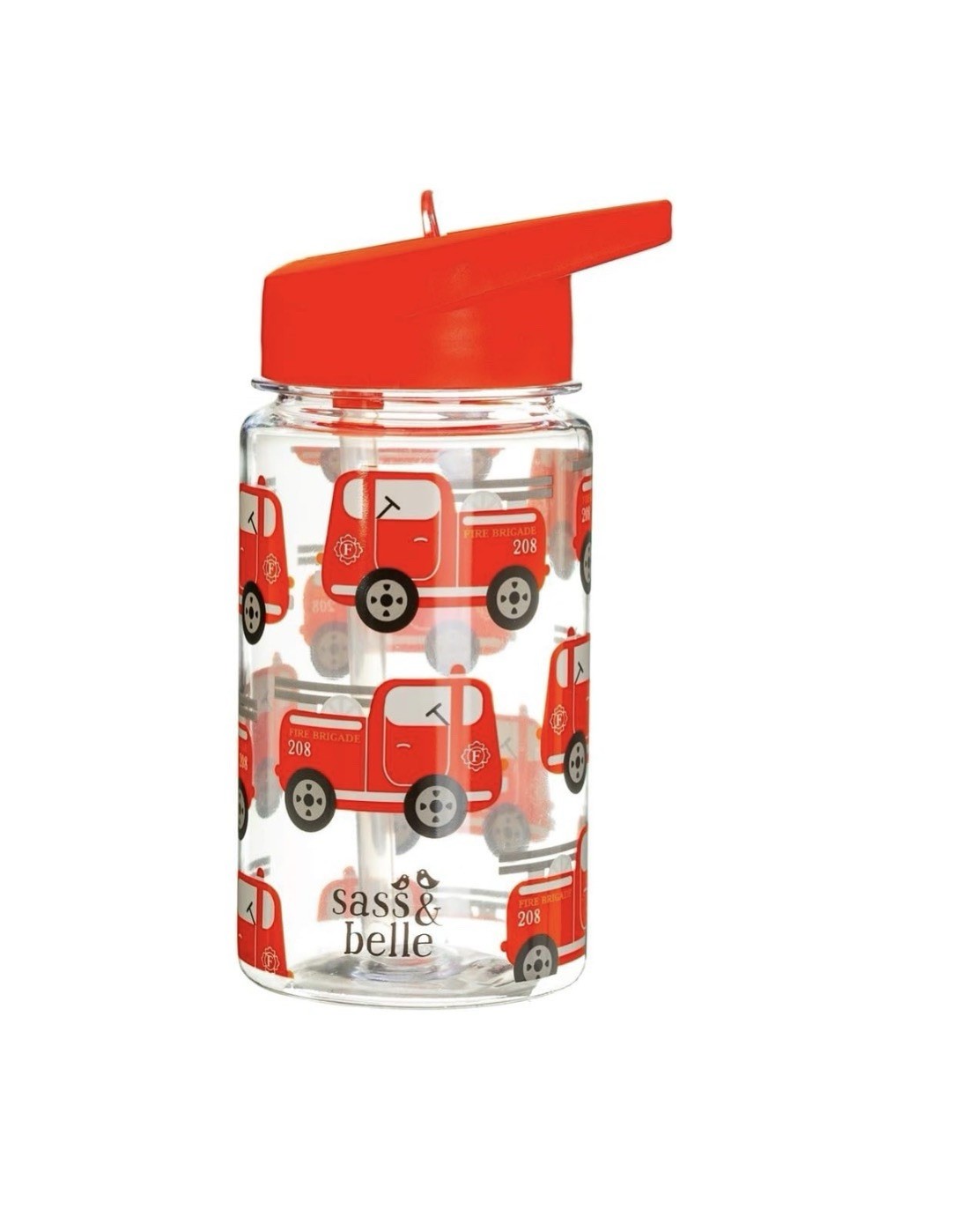 Drink Up Fire Engine Kids' Water Bottle Sass & Belle New Tags