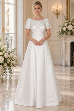 MON CHERI MILLENIUM WEDDING GOWN OF YEAR WOMENS SIZE 8 WHITE FLOOR LENGTH NWT