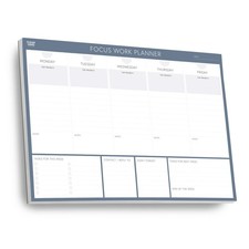 A4 Focus Work Planner Desk Pad | 52 Weekly Sheets | Productivity Organiser