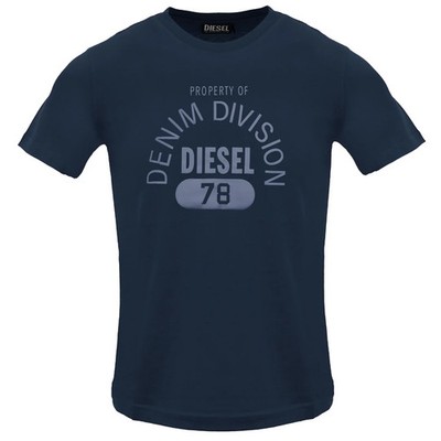Diesel Property Of Denim Division Logo Navy Blue T-Shirt