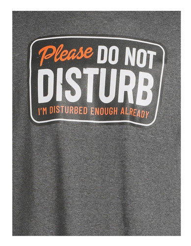 DO NOT DISTURB Men’s Size 2XL Humor Graphic T-Shirt Short Sleeve • Dark Heather - Picture 5 of 6
