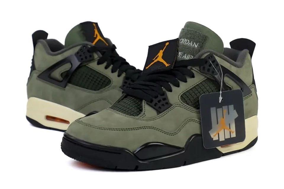 Size 9 - Undefeated x Air Jordan 4 Retro 2025 Green IB1519