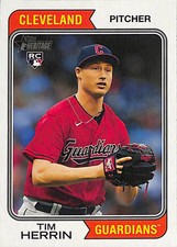 2023 Topps Heritage High Number Tim Herrin #639 RC Rookie Cleveland Guardians