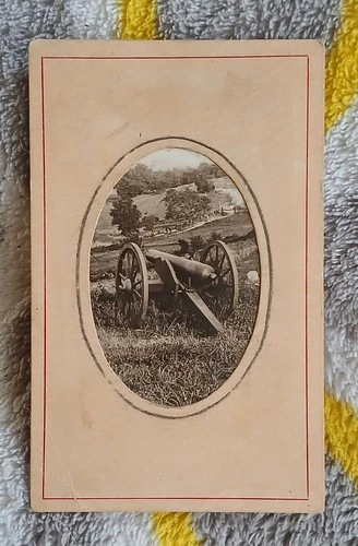 Civil War Era CDV-GETTYSBURG CANNON-Culps Hill-Mumper & Co.-Gettysburg Gallery.