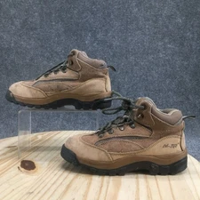 Hi-Tec Boots Mens 7 Ankle Bootie Brown Faux Leather Lace Up Round Toe Casual