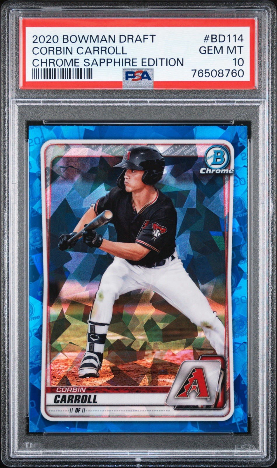 2020 Bowman Chrome Draft Sapphire Edition - Corbin Carroll #BD-114 (RC)