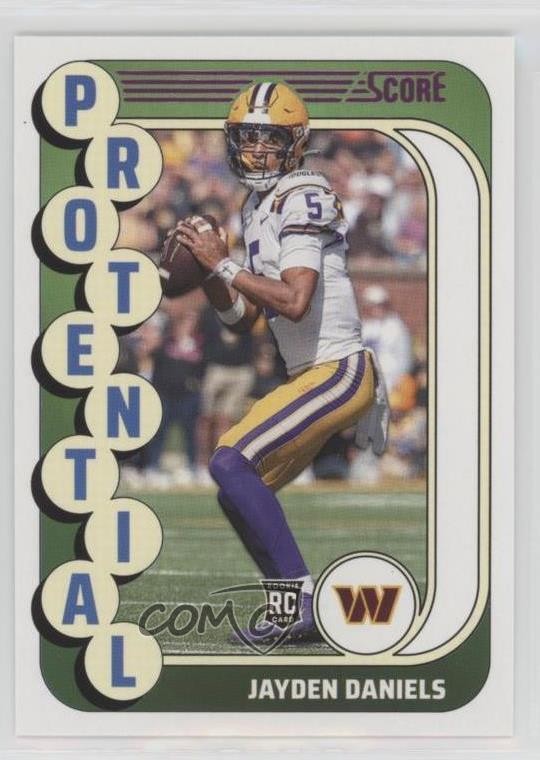 2024 Score Protential Purple Jayden Daniels #3 Rookie RC