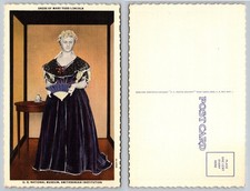 Mary Todd Lincoln Dress Smithsonian Curteich Linen Postcard Washington DC