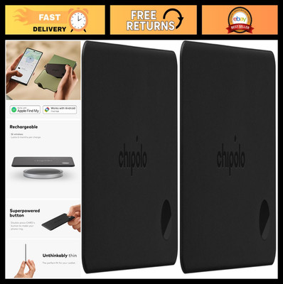 Rechargeable Bluetooth Wallet Tracker Card - Item Locator & Passport Finder (2 P