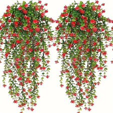 Artificial Hanging Plants 3 Pcs Faux Eucalyptus Vines Fake Outdoor UV Resistant