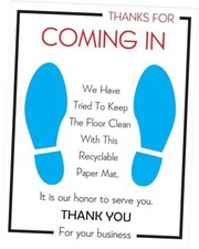 Heavy Duty Disposable Paper Floor Mats for Cars - SEDAN 20" X 16" Pack of 50