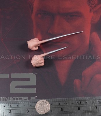 Hot Toys T-1000 Morphing Hands 2.0 MMS774 Terminator 2 1/6 Scale Set Custom