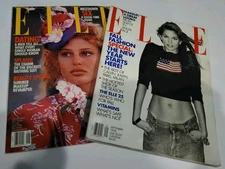 Elle Magazine Sept 1994 June 1995 Lot of 2 Cindy Crawford * Bridget Hall