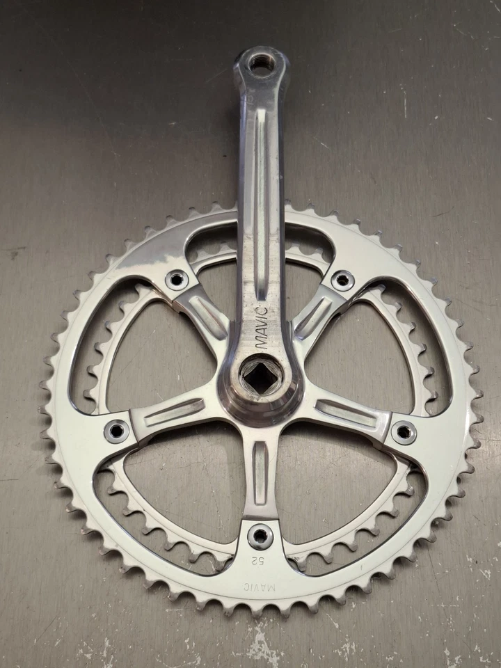 Pédalier Mavic 630 1000 52/42 175mm ⚠️DEFECTIVE⚠️ Vintage Crankset 1000ssc - Photo 2/4