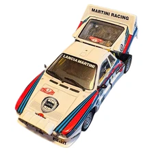 Kyosho Lancia 037 Rally Martini 1984 Monza #18 White Diecast in Good Condition