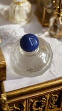Vintage Miniature Perfume Letter to Anna Glass Bottle Cap Blue Antique