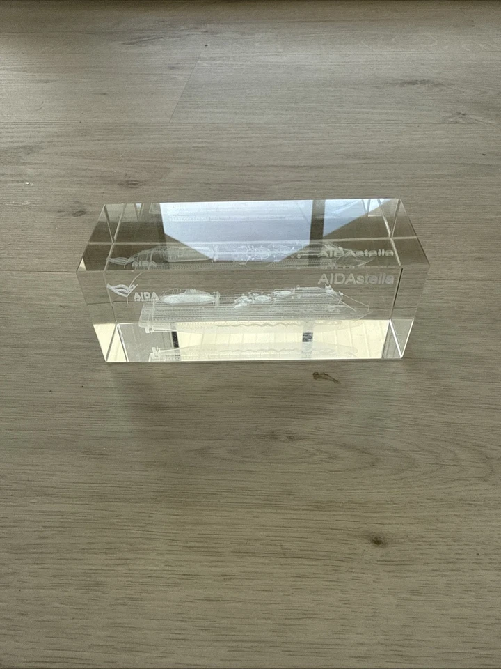 AIDAstella MEGA Kreuzfahrtschiff Schiffsmodell Modell - AIDA Stella GLASBLOCK