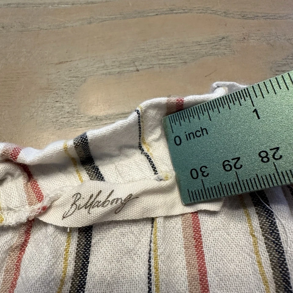 Top corto Billabong Sincerely Jules con hombros descubiertos para mujer M a rayas verticales Foto 2 de 4