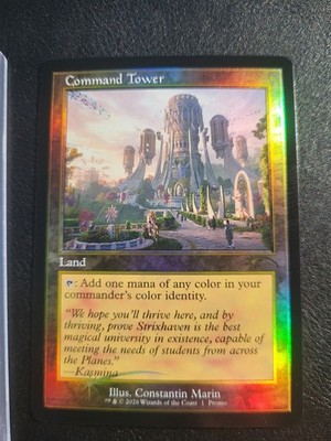 MTG Command Tower Retro FOIL Secrets of Strixhaven Book Promo | eBay