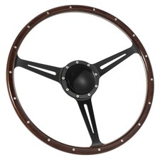 17 Black Wood Steering Wheel Mini Mg Gt Mgb Midget Whorn 17 Black Wood Steering Wheel Mini Mg Gt Mgb Midget Whorn