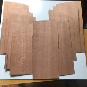 9 Pieces Of Unknown Veneer - 14” X 6” - Curly And Silky Grain