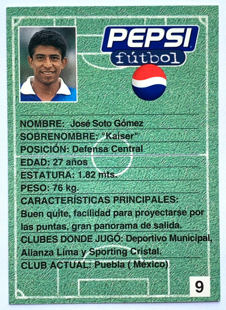 1997 PEPSI FOOTBALL CARDS #09 JOSE SOTO 