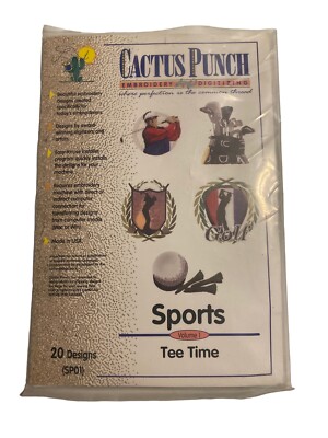 Cactus Punch Embroidery Digitizing  - Sports Tee Time Vol 1 20 Designs USA