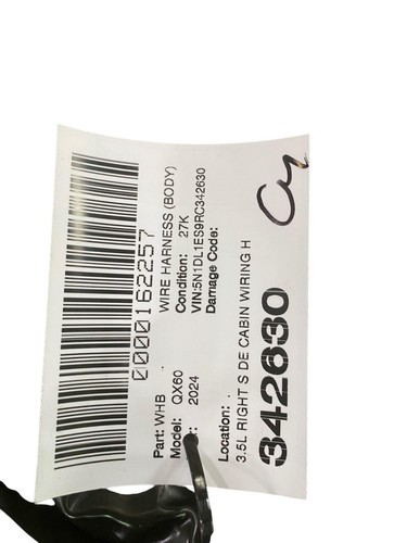 2022 - 2024 INFINITI QX60 OEM 3.5L RIGHT SIDE CABIN WIRING HARNESS 240149NW7A - Picture 14 of 14
