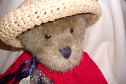 Boyd's Bear Eleanor Bearsevelt Star Dress Red Sweater Straw Hat Roses + Small - Picture 4 of 20