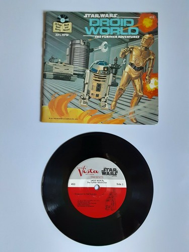 Star Wars -"Droid World" 7" vinyl 33rpm story book /1983 Buena Vista VG++