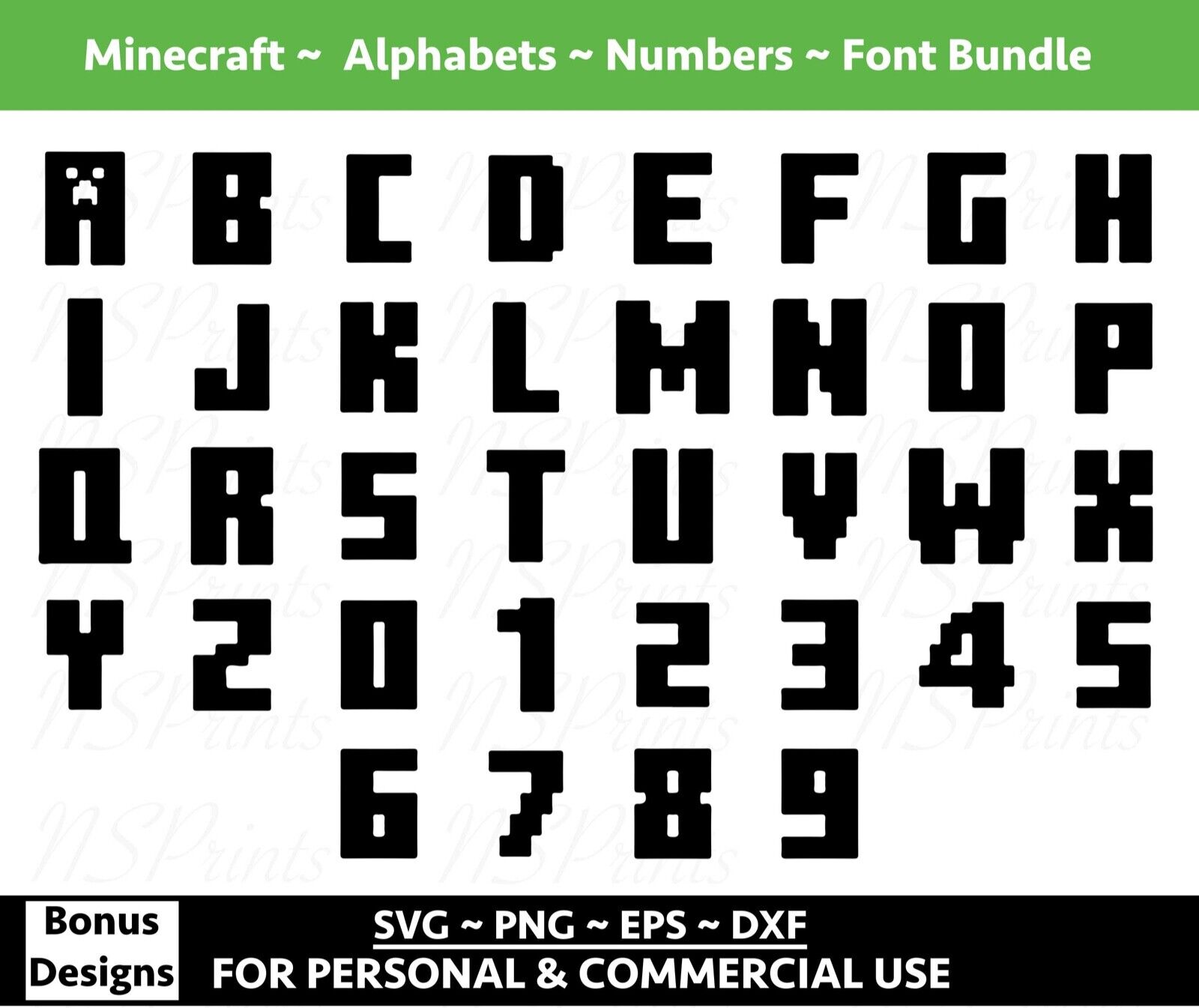 Minecraft Font SVG