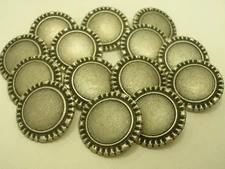 New Lots of Italian Silver Metal Buttons sizes 11/16'' 7/8'' 1 1/16''  #SK