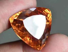 Natural Certified Champagne Color Huge Zircon 80 Ct Triilion Cut Loose Gemstone