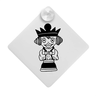 ''Schachkönigin'' Saugnapf Auto Fenster Schild (CG00000750)